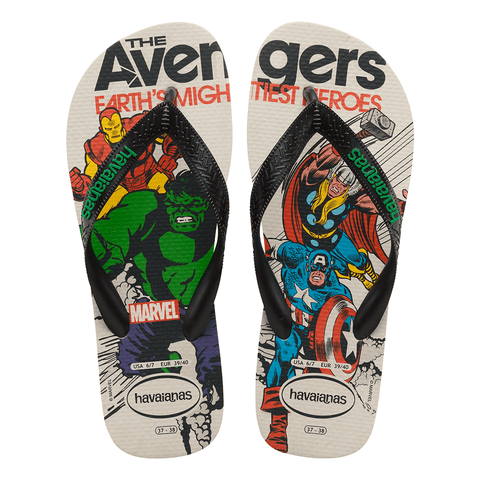 HAVAIANAS TOP MARVEL CLASSICS BEGE PALHA 35/36