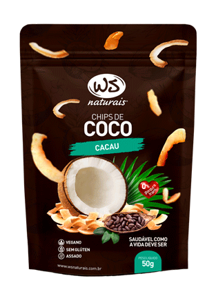 CHIPS COCO WS NATURAIS CACAU 50g