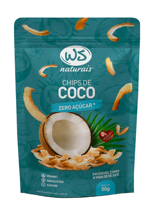 CHIPS COCO WS NATURAIS ZERO ACUCAR 50g