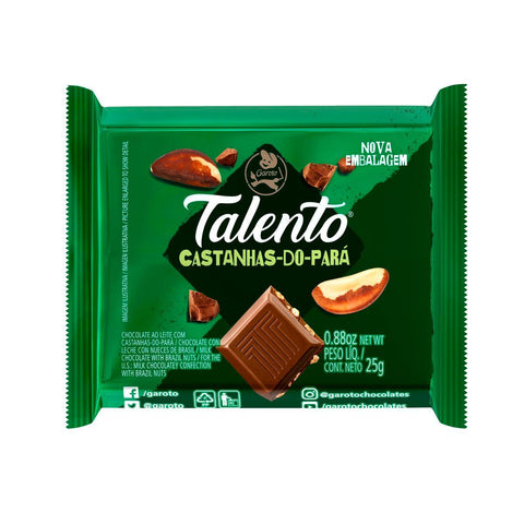 CHOCOLATE GAROTO TALENTO CASTANHA PARA 2