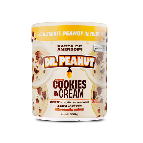 PASTA AMENDOIM DR PEANUT 600G COOKIES & CREAM