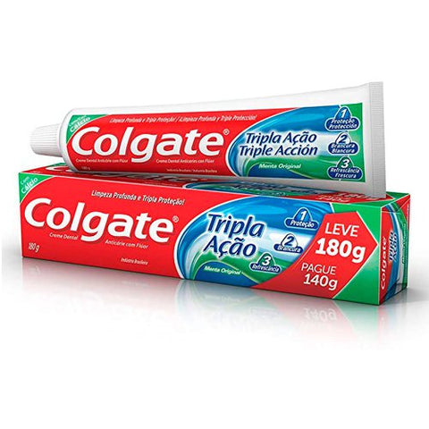 CREME DENTAL COLGATE TRIPLA ACAO LV180PG140G MENTA ORIGINAL