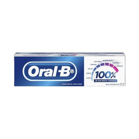 CREME DENTAL ORAL-B 100% MENTA REFRESCANTE 50g