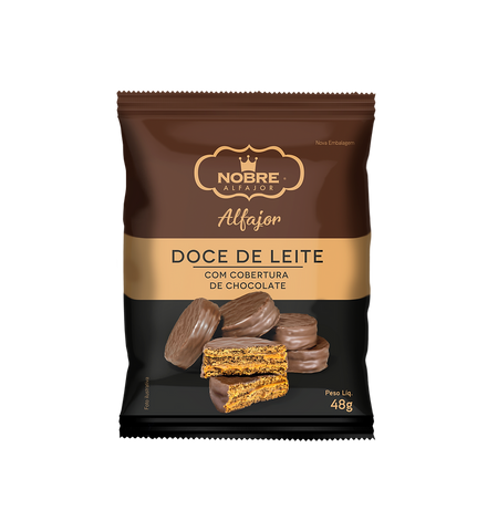 ALFAJOR NOBRE DOCE LEITE C/COB 50G CHOCOLATE