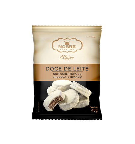 ALFAJOR NOBRE DOCE LEITE C/COB 50G CHOC BRANCO