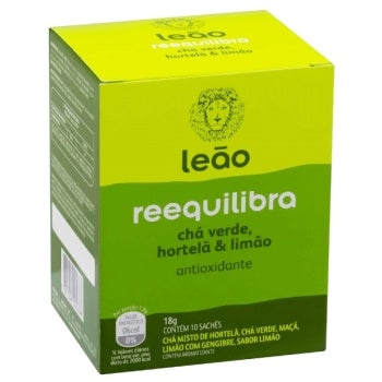 CHA LEAO REEQUILIBRA VERDE HORTELA LIMAO C/10 18g