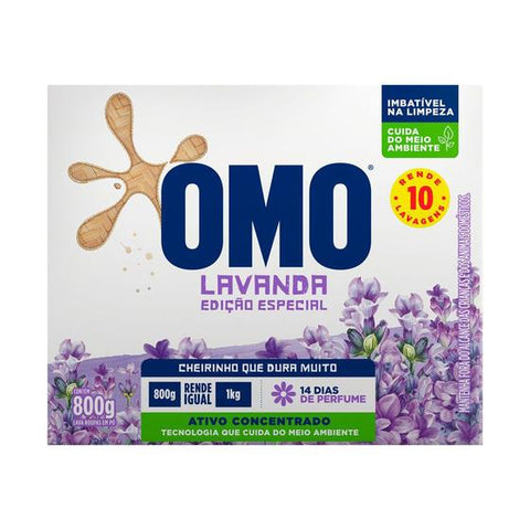 LAVA ROUPAS PO OMO LAVANDA 800g