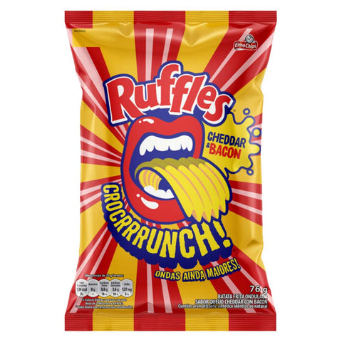 BATATA ELMA CHIPS RUFFLES CHEDDAR BACON 76g