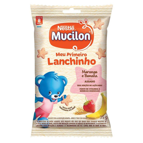 BISCOITO SNACK NESTLE MUCILON MORANGO BANANA 35g