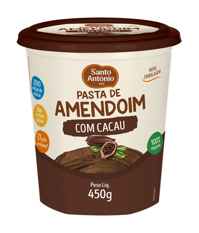 PASTA AMENDOIM STO ANTONIO CACAU 450g