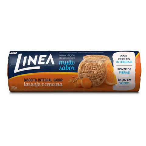 BISCOITO LINEA INTEGRAL LARANJA CENOURA 120g