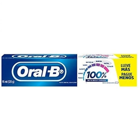 CREME DENTAL ORAL-B 100% MENTA REFRESCANTE LV+ PG - 120g
