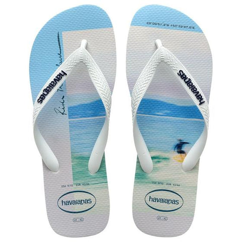 HAVAIANAS HYPE BRANCO/BRANCO/AZUL MARINHO 35/36