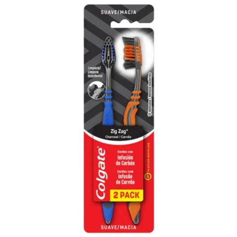 ESCOVA DENTAL COLGATE ZIGZAG CARVAO MC C/2