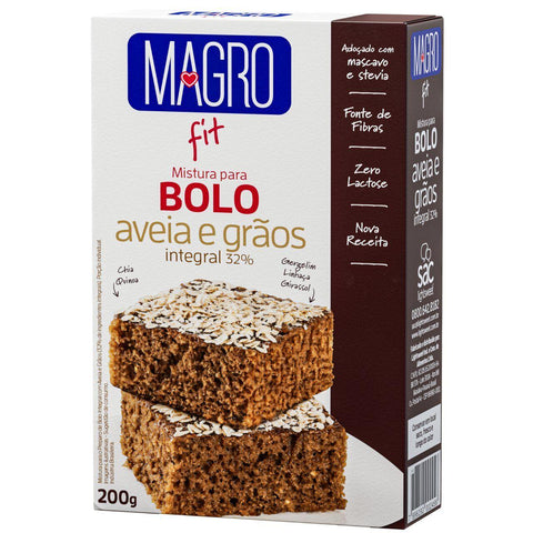 MISTURA BOLO MAGRO INTEGRAL 200G AVEIA GRAOS
