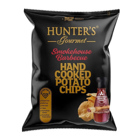 CHIPS BATATA HUNTERS GOURMET 125G SMOKEH BARBECUE