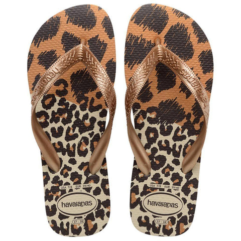 HAVAIANAS TOP ANIMALS BEGE PALHA /ROSE GOLD 35/36