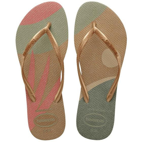 HAVAIANAS SLIM PALETTE GLW AREIA DOURADO 39/40