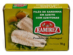 FILE SARDINHA RAMIREZ AZEITE C/ AZEITONA 100g