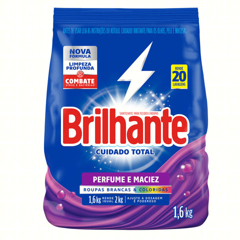 LAVA ROUPAS PO BRILHANTE CUIDADO TOTAL SH 1,6kg