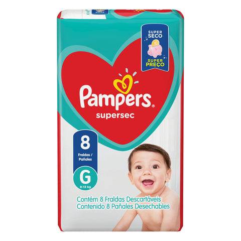FRALDA PAMPERS SUPERSEC g C/8
