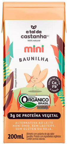 BEBIDA A TAL DA CASTANHA MINI BAUNILHA ORGANICO 200ml