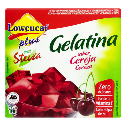 GELATINA LOWCUCAR DIET STEVIA 10G CEREJA