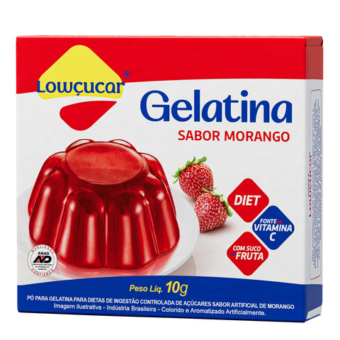 GELATINA LOWCUCAR DIET 10G MORANGO
