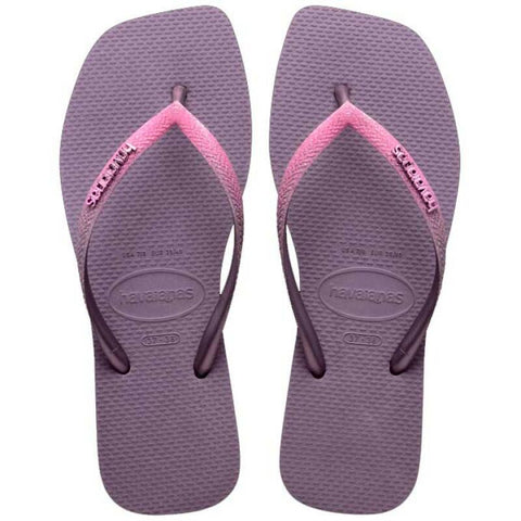HAVAIANAS SLIM SQUARE GLITTER MALVA 35/36