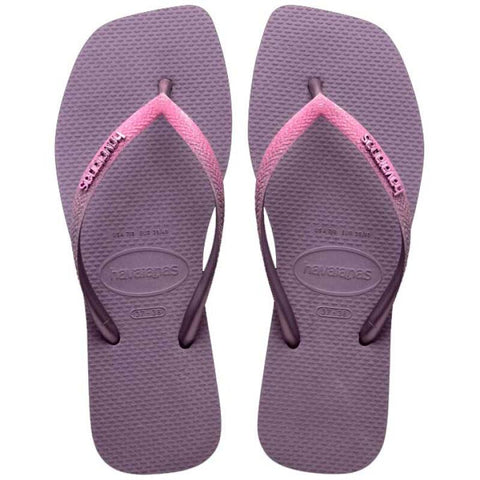 HAVAIANAS SLIM SQUARE GLITTER MALVA 37/38