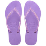 HAVAIANAS SLIM LOGO METALLIC ROXO PRISMA 35/36