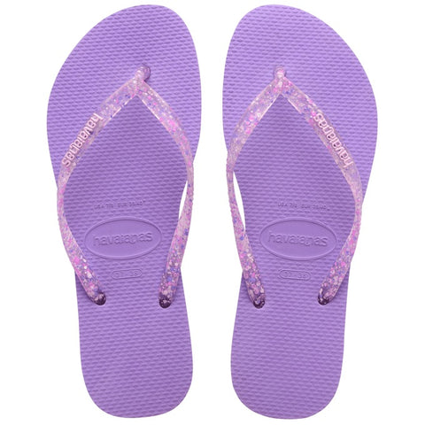 HAVAIANAS SLIM LOGO METALLIC ROXO PRISMA 35/36