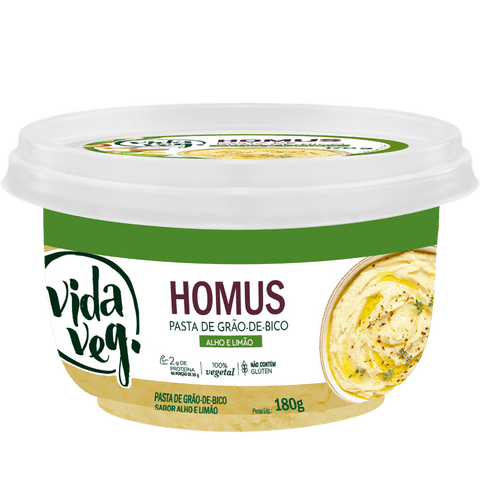PASTA GRAO DE BICO VIDA VEG 170G ALHO E LIMAO
