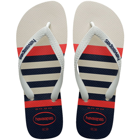 HAVAIANAS TOP NAUTICAL BRANCO/ BRANCO MARINHO 35/36