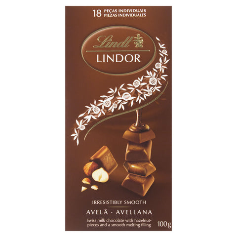CHOCOLATE LINDT LINDOR 100G AO LEITE AVELA