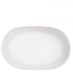 TRAVESSA ALLEANZA CERAMICA 34X22CM BRANCO RELEVO