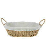 CESTA METAL PAPEL E TECIDO OVAL 27X20X7cm