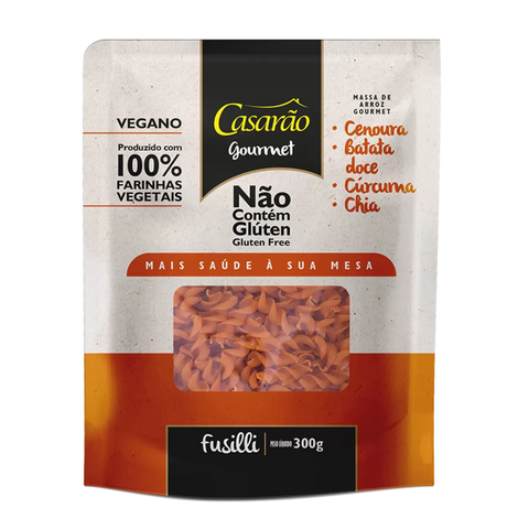MACARRAO CASARAO FUSILLI GOURMET 300G CEN CHIA CUR
