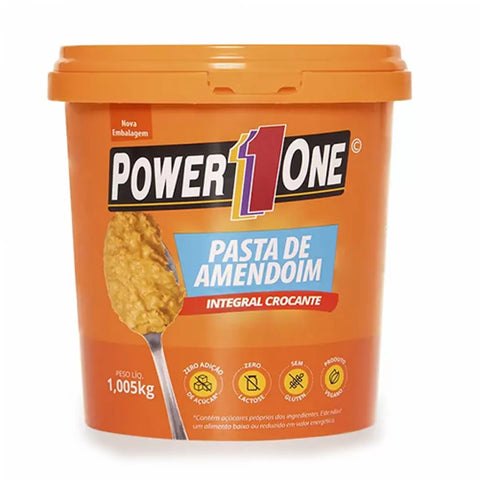 PASTA AMENDOIM POWER ONE 1,005KG INTEGR CROCANTE