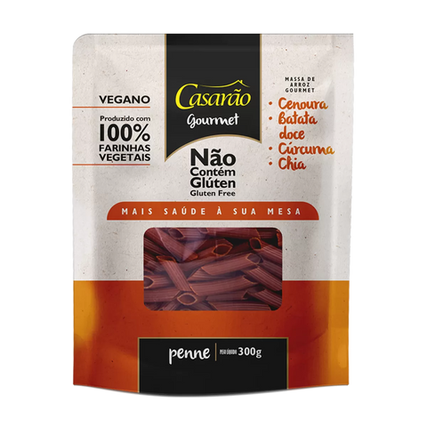 MACARRAO CASARAO PENNE GOURMET 300G CEN BAT CHI CUR