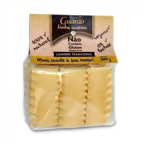 MASSA LASANHA CASARAO S/GLUTEN 300G TRADICIONAL