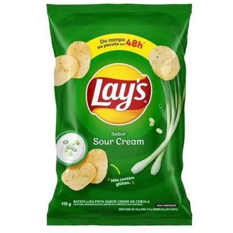 BATATA ELMA CHIPS LAYS 115G SOUR CREAM