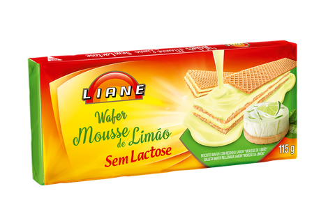BISCOITO LIANE WAFER MOUSSE DE LIMAO SEM LACTOSE 115g