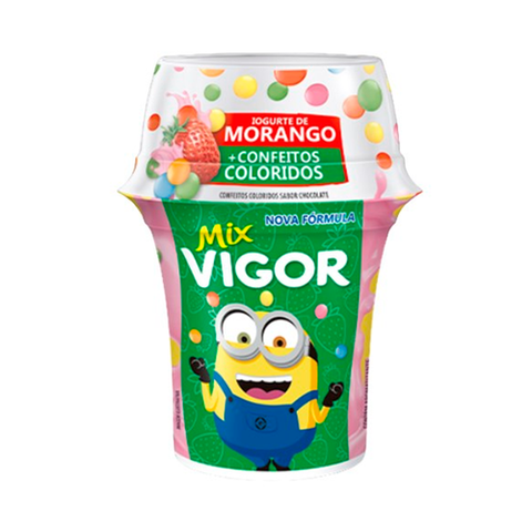IOGURTE VIGOR MORANGO+CONFEITO COLORIDOS 140g