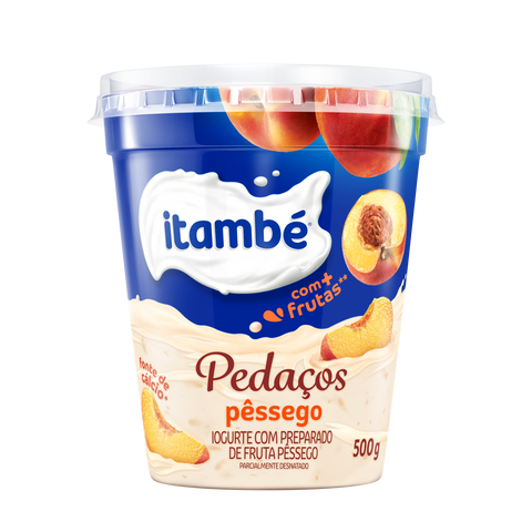 IOGURTE ITAMBE PEDACOS PESSEGO 500g