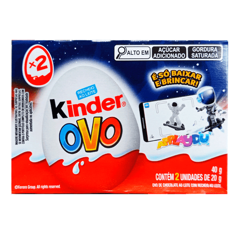 CHOCOLATE KINDER C/2 40g OVO MENINOS APPLAYDU
