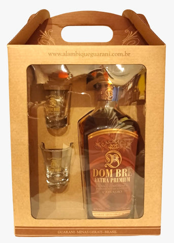 CACHACA DOM BRE KIT 2 CP+EXTRA PREM CARVALHO 700ml
