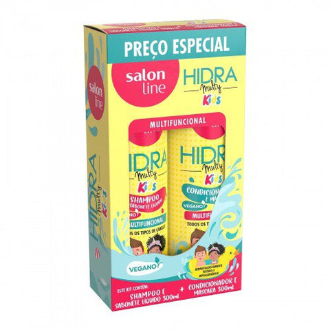 KIT SHAMPOO E CONDICIONADOR SALON LINE HIDRA MULTY KIDS 600ml