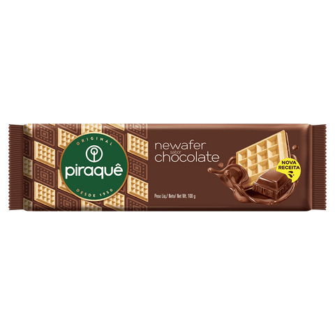 BISCOITO PIRAQUE NEWAFER 100G CHOCOLATE