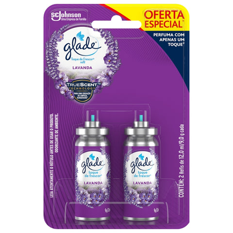 ODORIZADOR GLADE TOQ FRESCOR LAVANDA RF C/2 12ml